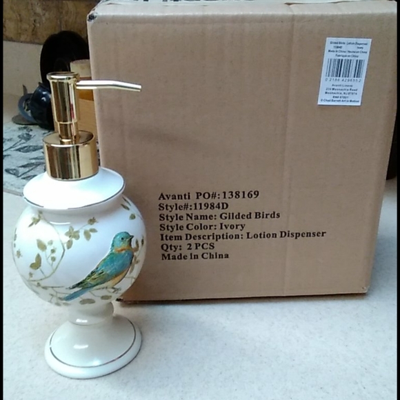 Avanti Gilded bird lotion dispenser